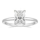 Ringsmaker 3Ct 925 Sterling Silver Rings Radiant Cut Solitaire Cubic Zirconia CZ Women Engagement Bands