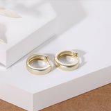 Load image into Gallery viewer, OAHLAN Women&#39;s Simple Plain Circle 925 Sterling Silver Earrings Rhodium Plated for Engagement Wedding Wholesale Fine Jewelry