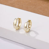 Load image into Gallery viewer, OAHLAN Women&#39;s Simple Plain Circle 925 Sterling Silver Earrings Rhodium Plated for Engagement Wedding Wholesale Fine Jewelry