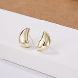Load image into Gallery viewer, OAHLAN Fine Jewelry Tear Bead Geometric Design 14K Gold Plated S925 Sterling Silver Earrings for Women Engagement Anniversary