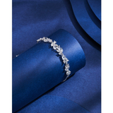 Load image into Gallery viewer, OAHLAN Fine Jewelry Purple Vine Flower Wholesale S925 Sterling Silver Bracelets for Women Ladies Party Anniversary
