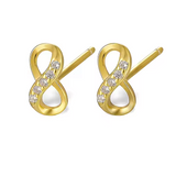 Load image into Gallery viewer, OAHLAN Fine Jewelry 8-Shaped 925 Sterling Silver Earrings for Women Wholesale for Party Anniversary Engagement Gift