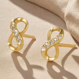 Load image into Gallery viewer, OAHLAN Fine Jewelry 8-Shaped 925 Sterling Silver Earrings for Women Wholesale for Party Anniversary Engagement Gift