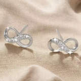 Load image into Gallery viewer, OAHLAN Fine Jewelry 8-Shaped 925 Sterling Silver Earrings for Women Wholesale for Party Anniversary Engagement Gift