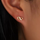 Load image into Gallery viewer, OAHLAN Fine Jewelry 8-Shaped 925 Sterling Silver Earrings for Women Wholesale for Party Anniversary Engagement Gift