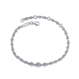 Load image into Gallery viewer, OAHLAN Fine Jewelry Luxury Minimalist Style Moissanite 925 Sterling Silver Bracelet for Women Engagement Wedding