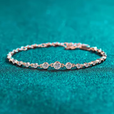 Load image into Gallery viewer, OAHLAN Fine Jewelry Luxury Minimalist Style Moissanite 925 Sterling Silver Bracelet for Women Engagement Wedding