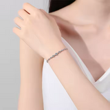 Load image into Gallery viewer, OAHLAN Fine Jewelry Luxury Minimalist Style Moissanite 925 Sterling Silver Bracelet for Women Engagement Wedding