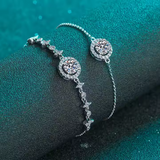 Load image into Gallery viewer, OAHLAN Fine Jewelry 1ct Round Cut Wholesale Zircon 925 Sterling Silver Bracelet for Women Girl Anniversary Engagement