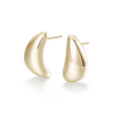 Load image into Gallery viewer, OAHLAN Fine Jewelry Tear Bead Geometric Design 14K Gold Plated S925 Sterling Silver Earrings for Women Engagement Anniversary