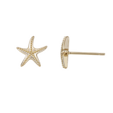 Load image into Gallery viewer, OAHLAN 14K Gold Plated S925 Sterling Silver Starfish Shaped Stud Earrings Women&#39;s Fine Jewelry for Anniversary Wedding Gift