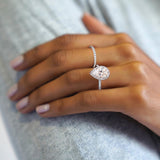 Load image into Gallery viewer, OAHLAN Luxury Fashion Female Jewelry 1.5 Carat Pear Cut 925 Sterling Silver Bridal Set Moissanite Rings for Women Wedding