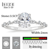 Load image into Gallery viewer, OAHLAN Luxury Fine Jewelry 925 Sterling Silver Rings 3 Carat Oval Cut Moissanite Diamond Engagement Ring for Women Wedding