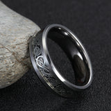 Load image into Gallery viewer, 8mm Silver Color Tungsten Carbide Ring Celtic Dragon Inlay Men Women Engagement Wedding Bands