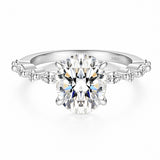 Load image into Gallery viewer, 925 Sterling Silver Ring Women Oval Cut Cubic Zirconia Engagement Rings