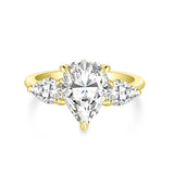 Load image into Gallery viewer, OAHLAN Fine Jewelry 2ct Pear Cut Sparkling Cubic Zircon S925 Sterling Silver Rings for Women Engagement Anniversary Gift