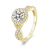 Load image into Gallery viewer, OAHLAN Fine Jewelry 1ct Round Cut Zircon S925 Sterling Silver Ring for Women Wedding Engagement Party Gifts