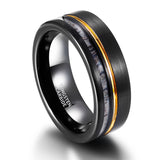 Load image into Gallery viewer, 8mm Antler Inlay Black Tungsten Carbide Rings for Men