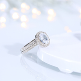 Load image into Gallery viewer, OAHLAN Fashion Ladies Luxury Jewelry 1.5 Carat Oval Cut Bridal Set Moissanite Rings for Women Wedding Engagement