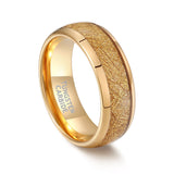 Load image into Gallery viewer, OAHLAN Men&#39;s 8mm Gold Plated Tungsten Carbide Ring Classic Style Fashion Jewelry for Engagement Anniversary Wedding Gift
