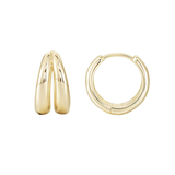 Load image into Gallery viewer, OAHLAN Women&#39;s S925 Sterling Silver Hoop Earrings Fine Jewelry Gold Plating Trendy Geometric Shape Wholesale for Engagement