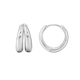 Load image into Gallery viewer, OAHLAN Women&#39;s S925 Sterling Silver Hoop Earrings Fine Jewelry Gold Plating Trendy Geometric Shape Wholesale for Engagement
