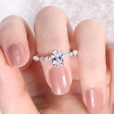Load image into Gallery viewer, OAHLAN Luxury Fine Jewelry 925 Sterling Silver Rings 3 Carat Oval Cut Moissanite Diamond Engagement Ring for Women Wedding