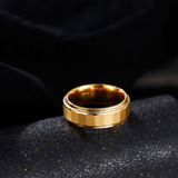 Load image into Gallery viewer, 8mm Gold Plated Hammered Tungsten Carbide Rings for Men Wedding Engagement