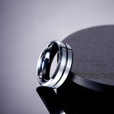 Load image into Gallery viewer, 8mm Silver Color Grooved Inlay Tungsten Carbide Rings Classic Polished for Men