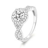 Load image into Gallery viewer, OAHLAN Fine Jewelry 1ct Round Cut Zircon S925 Sterling Silver Ring for Women Wedding Engagement Party Gifts