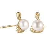 Load image into Gallery viewer, OAHLAN Women&#39;s S925 Sterling Silver Freshwater Pearl Earrings Rhodium Plated Swan Design Engagement Wedding Party Fine Jewelry