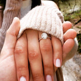 Load image into Gallery viewer, OAHLAN Fashion Ladies Luxury Jewelry 1.5 Carat Oval Cut Bridal Set Moissanite Rings for Women Wedding Engagement