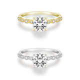 Load image into Gallery viewer, OAHLAN 1.2CT Round Cut Zircon S925 Sterling Silver Ring Romantic Engagement Anniversary Wedding Fine Jewelry for Women
