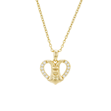 Load image into Gallery viewer, OAHLAN Gold Heart Shaped S925 Sterling Silver Pendant Necklace with Zircon Accents Timeless Elegant Fine Jewelry for Women Party
