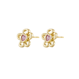 Load image into Gallery viewer, OAHLAN Fine Jewelry S925 Sterling Silver Heart Flower Stud Earrings Zircon Geometric Trendy for Parties Wedding Anniversary