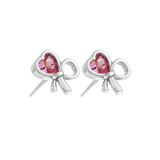 Load image into Gallery viewer, OAHLAN Gold Plated Bowknot Shaped Zircon S925 Sterling Silver Stud Earrings Fine Jewelry for Women Wedding Anniversary Wholesale