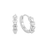 Load image into Gallery viewer, OAHLAN Women&#39;s Heart Design S925 Sterling Silver Hoop Earrings Gold Plated for Parties Weddings Anniversaries Fine Jewelry