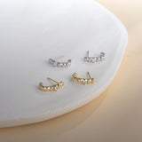 Load image into Gallery viewer, OAHLAN Women&#39;s S925 Sterling Silver Stud Earrings Fine Jewelry Geometric Design Gold Plating for Parties Wedding Anniversary