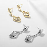 Load image into Gallery viewer, OAHLAN 14K Gold Plated Hollow S925 Sterling Silver Drop Earrings Trendy Fine Jewelry for Women&#39;s Wedding Engagement Party Gift
