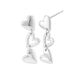 Load image into Gallery viewer, OAHLAN Women&#39;s Hollowed-out Heart S925 Sterling Silver Drop Earrings Fine Jewelry with Gold Plated for Wedding Engagement Party