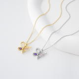 Load image into Gallery viewer, OAHLAN Women&#39;s Dainty Butterfly S925 Sterling Silver Pendant Zircon Necklace with Hollow Out Design Fine Jewelry for Wedding