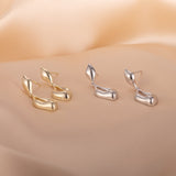 Load image into Gallery viewer, OAHLAN 14K Gold Plated Hollow S925 Sterling Silver Drop Earrings Trendy Fine Jewelry for Women&#39;s Wedding Engagement Party Gift