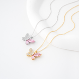 Load image into Gallery viewer, OAHLAN Butterfly Pendant Fine Chokers Necklaces S925 Sterling Silver Antiallergic Fine Jewelry Beach Necklaces for Women