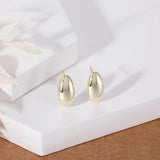 Load image into Gallery viewer, OAHLAN 14K Gold Plated S925 Sterling Silver Stud Earrings Fine Jewelry Oval Geometric Design Trendy for Women&#39;s Parties