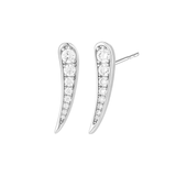 Load image into Gallery viewer, OAHLAN Fine Jewelry Women&#39;s S925 Sterling Silver Leaves Stud Earrings with Zircon Gold Plated for Wedding Engagement Party