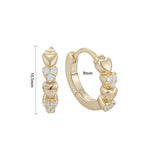 Load image into Gallery viewer, OAHLAN Women&#39;s Heart Design S925 Sterling Silver Hoop Earrings Gold Plated for Parties Weddings Anniversaries Fine Jewelry