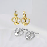 Load image into Gallery viewer, OAHLAN Women&#39;s Trendy S925 Sterling Silver Heart Drop Earrings Sparkling Zircon Fine Jewelry for Weddings Parties Gifts