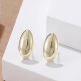 Load image into Gallery viewer, OAHLAN 14K Gold Plated S925 Sterling Silver Stud Earrings Fine Jewelry Oval Geometric Design Trendy for Women&#39;s Parties
