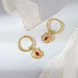 Load image into Gallery viewer, OAHLAN S925 Sterling Silver Women&#39;s Drop Earrings Rhodium Plated Oval Zirconia Fine Jewelry for Wedding Engagement Wholesale