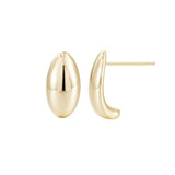 Load image into Gallery viewer, OAHLAN 14K Gold Plated S925 Sterling Silver Stud Earrings Fine Jewelry Oval Geometric Design Trendy for Women&#39;s Parties